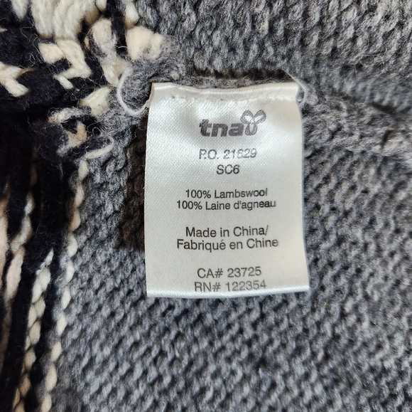 Aritzia TNA 'What I Love' Lambswool Shawl Neck Sweater Full-Zip Cardigan (S) - Picture 14 of 16